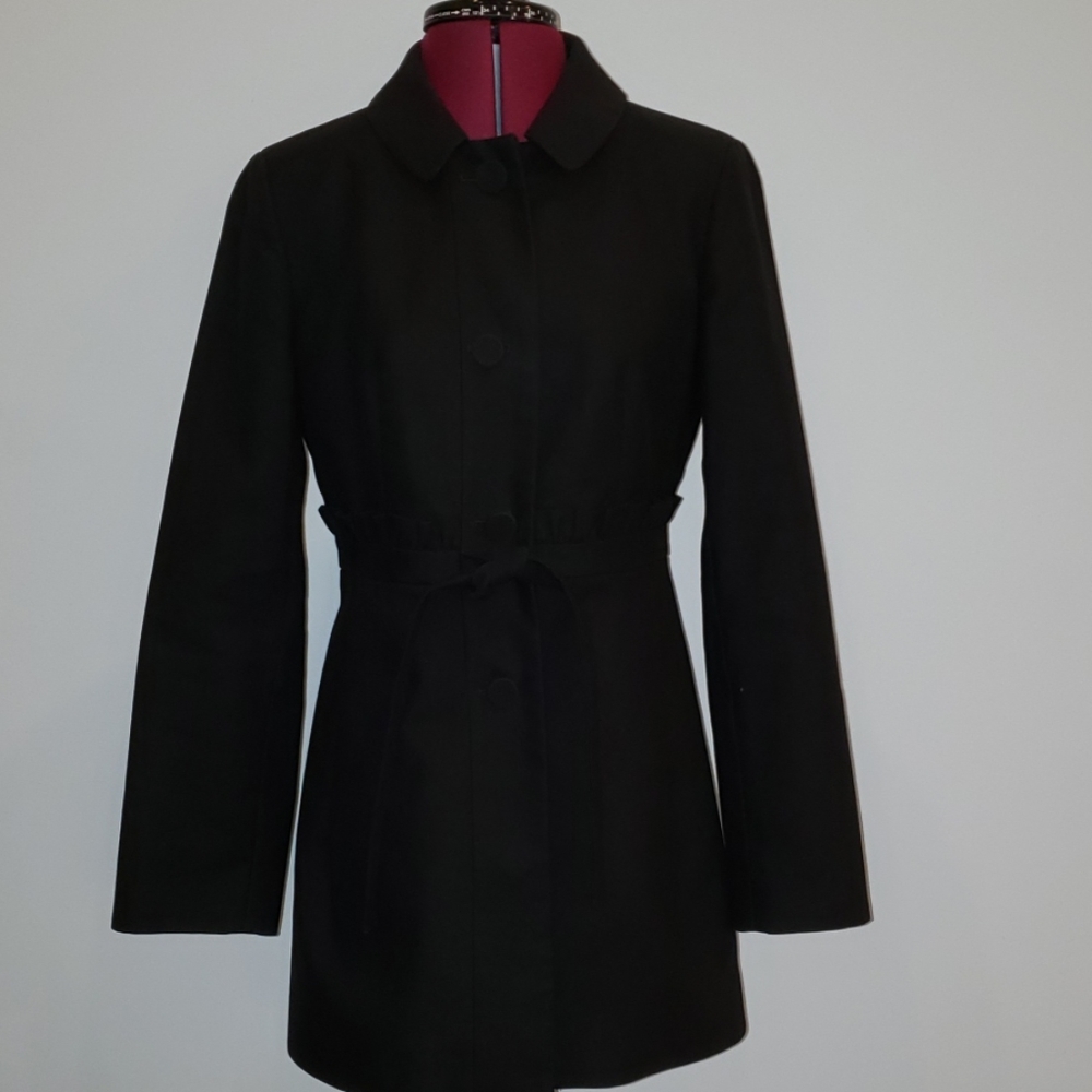J Crew Size Small Black Gamin Coat